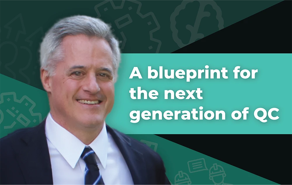 Blog cover featuring Burt with the title "A blueprint for the next generation of QC".
