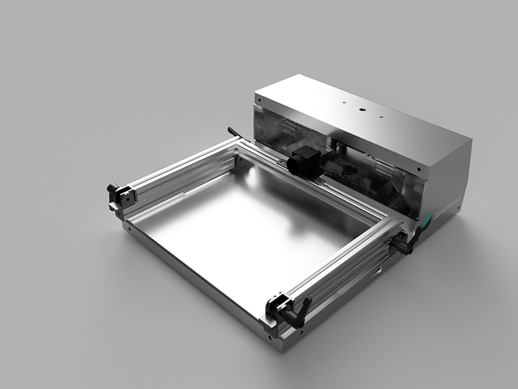 Small modular inspection rig in closed configuration with compact camera setup.